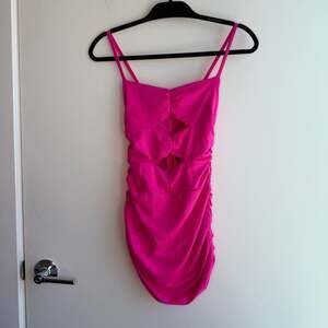 SHEIN Allurite Cut Out Ruched Cami Bodycon Mini Dress